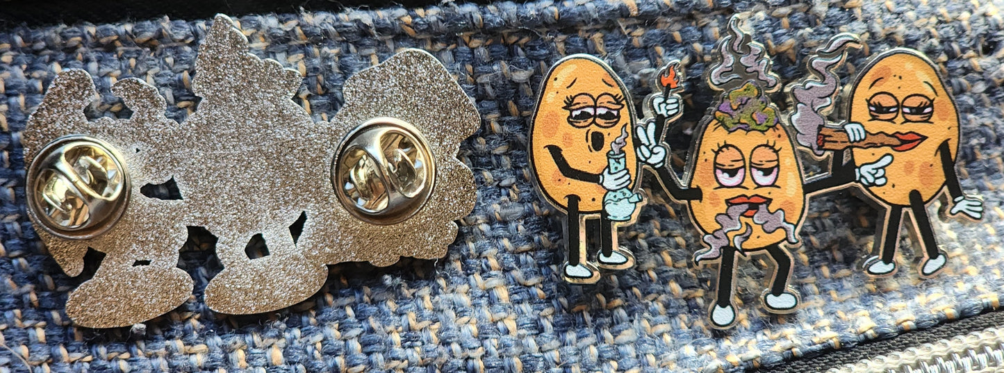 Smoking Baked Potato Pins